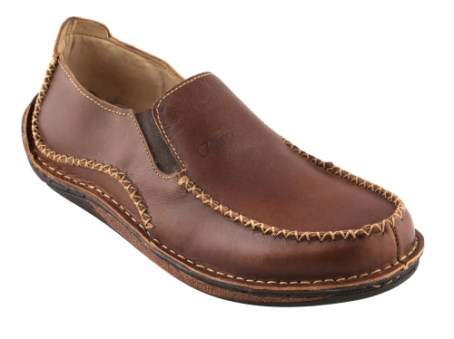 Buy Brown Leather Slip on Shoes